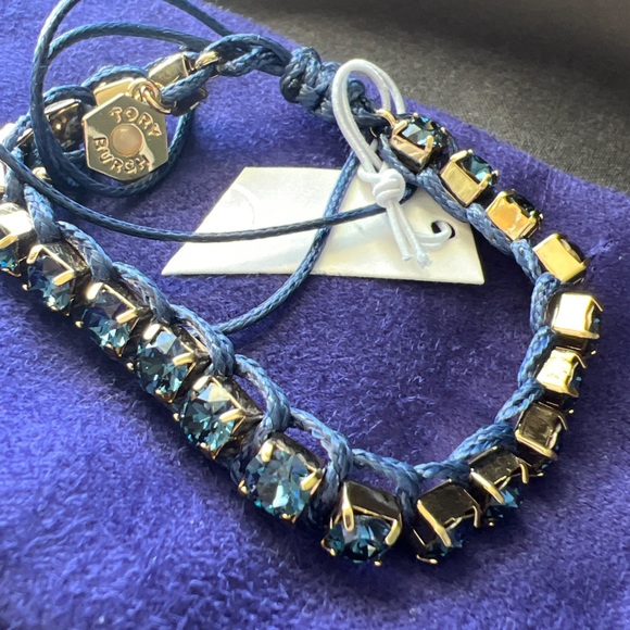 Tory Burch Jewelry - Tory Burch Stone Friendship Bracelet, navy blue, gold